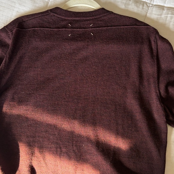 Maison Martin Margiela Maroon Crewneck long sleeve wool jumper x-large - Picture 2 of 10